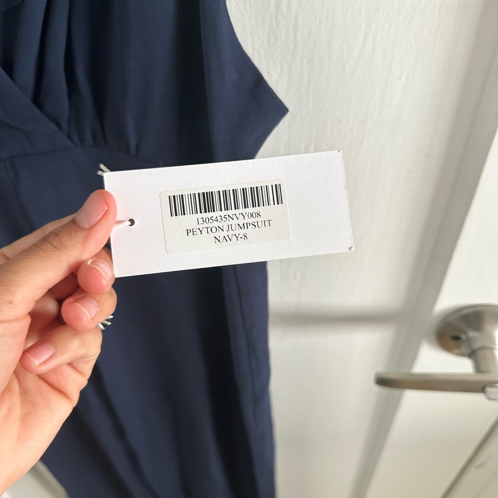 Reformation Deep Blue Ruffle Jumpsuit - Picture 13 of 14